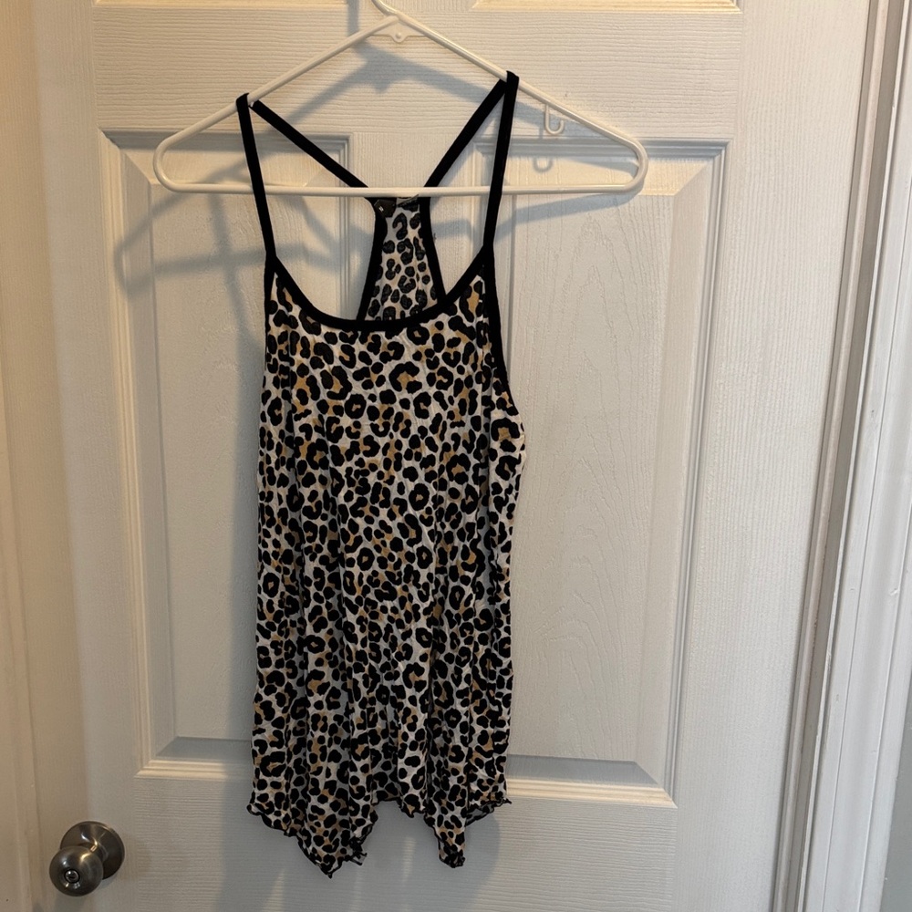 H&M Black and Tan Leopard Print Camisole